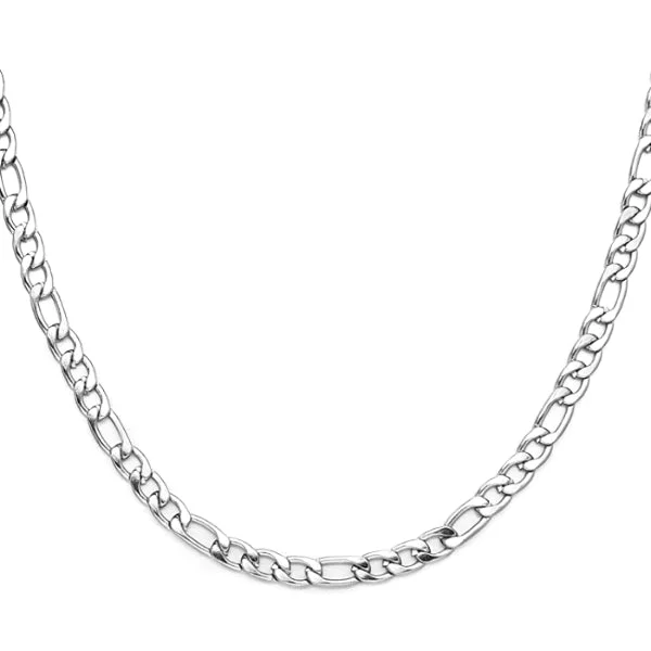 Classy Men 13.5mm Silver Figaro Chain Necklace