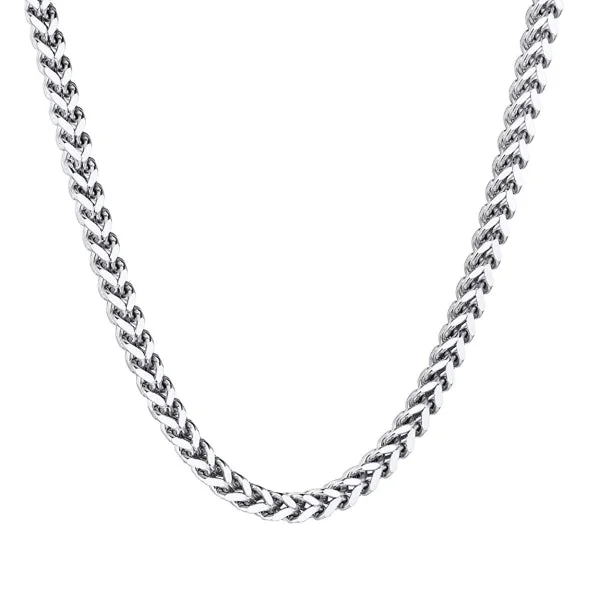 Classy Men 3mm Silver Franco Chain Necklace