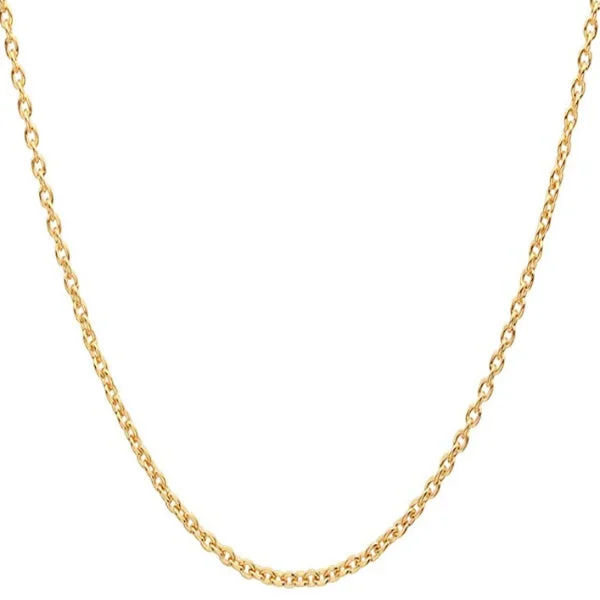 Classy Men 5mm Gold Rolo Chain Necklace