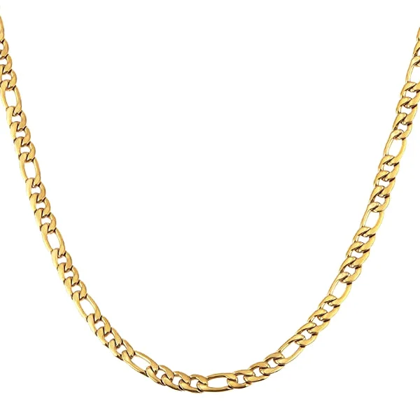 Classy Men 9.5mm Gold Figaro Chain Necklace