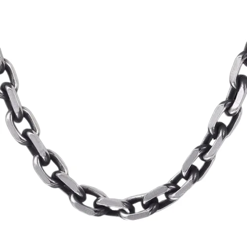 Classy Men 6mm Antique Cable Chain Necklace