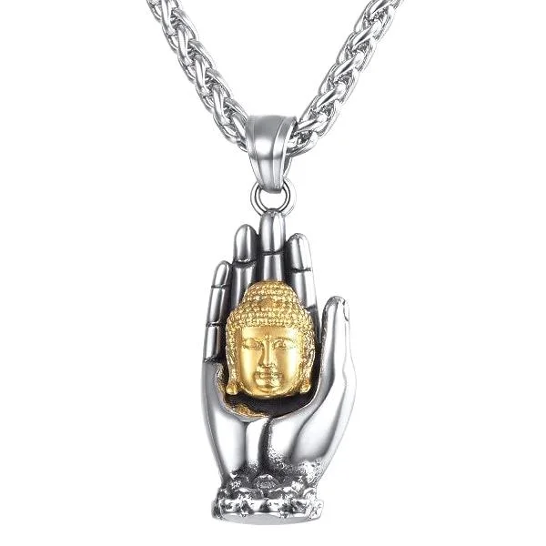 Classy Men Buddha Pendant Necklace