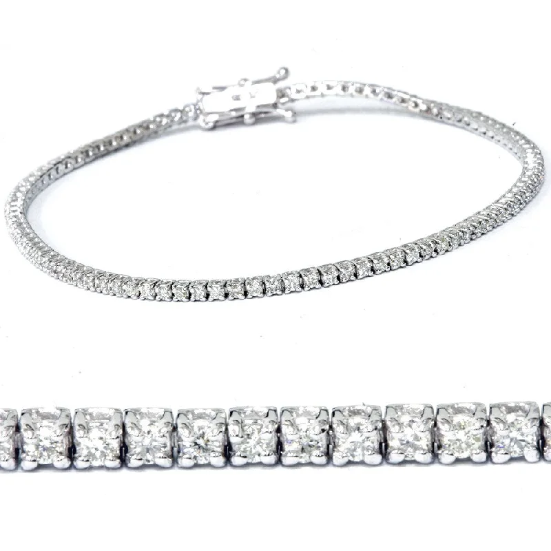 14k White Gold 2 ct TDW Diamond Tennis Bracelet