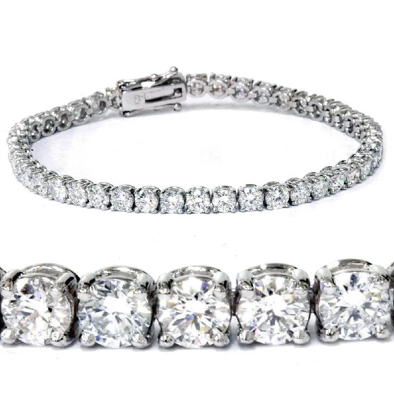 14k White Gold 7ct TDW Lab-Grown Eco Friendly Diamond 7-inch Tennis Bracelet