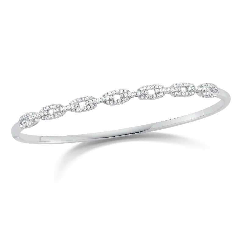 Diamond Chain Link Bangle Bracelet