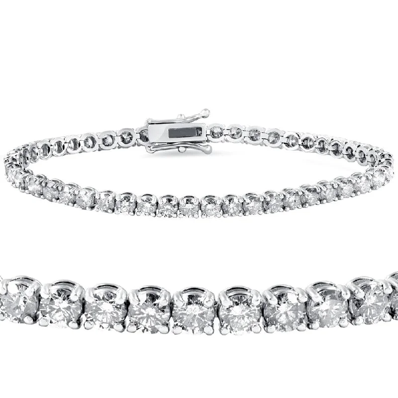 8ct White Gold Round Diamond Tennis Bracelet