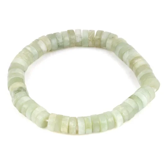 8x3mm Heishi New Jade Gem Stone Bracelet