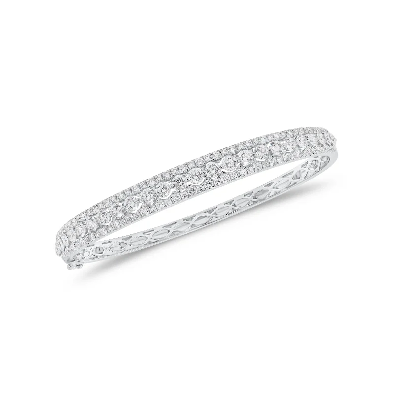 Diamond Pattern Bangle Bracelet