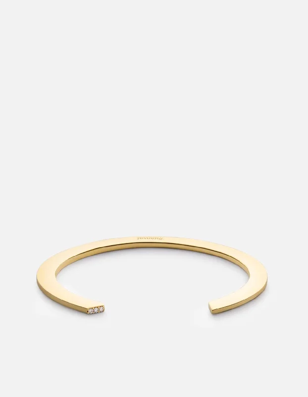 Arduin Cuff, 14k Gold Pavé