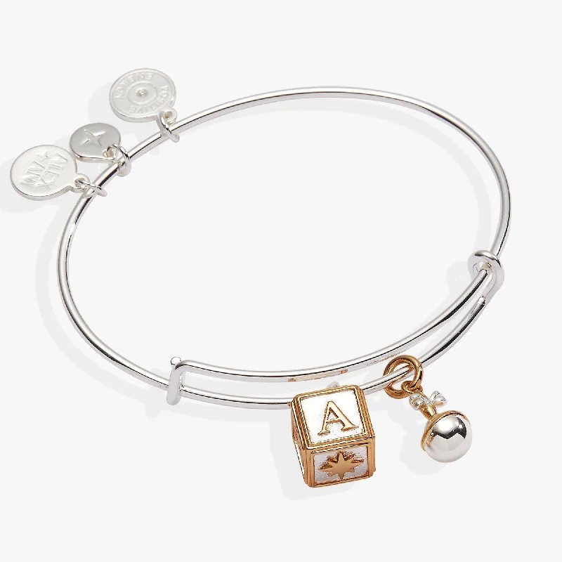 Baby Block and Rattle Bangle