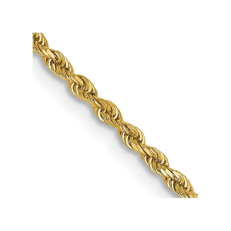 Curata 14k Yellow Gold Lobster Claw Closure Valu plus 1.5mm Sparkle Cut Chain Bracelet