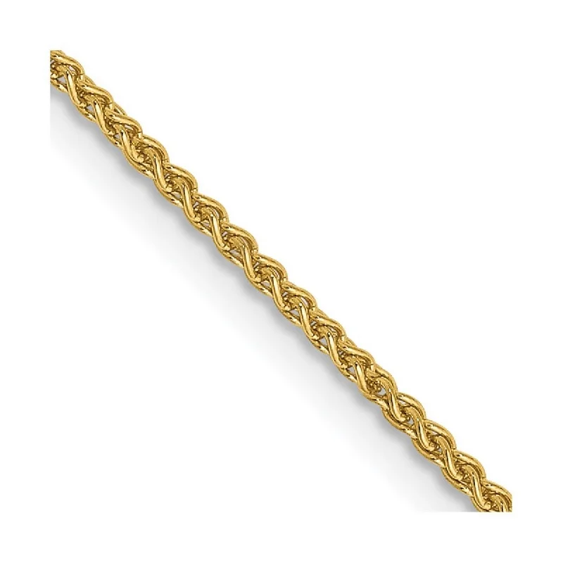 Curata Women's 14k Yellow Gold 1.75mm Spiga Chain Anklet - 9 Inch - Lobster Claw