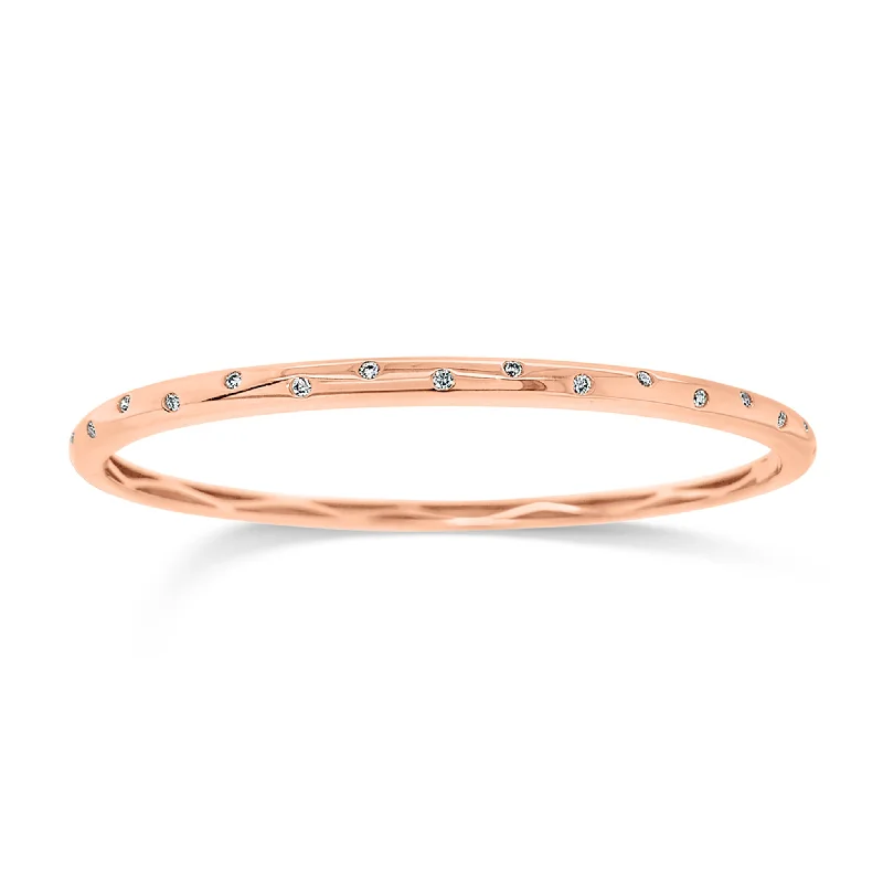 Diamond Dot Bangle Bracelet