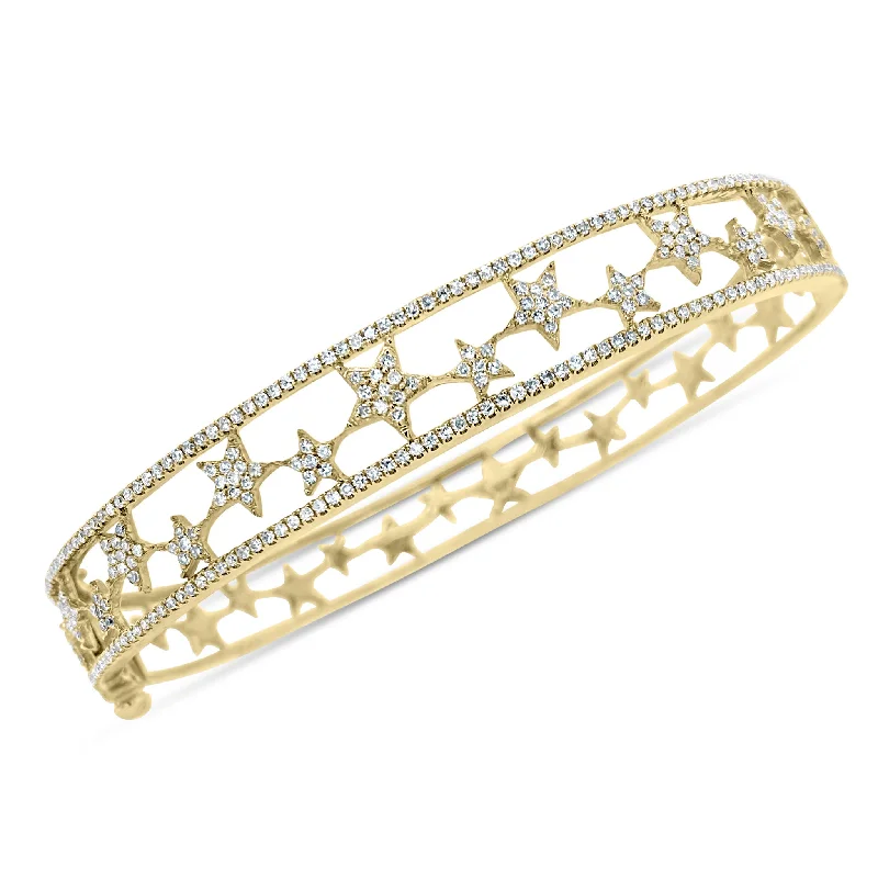 Diamond Star Cutout Bangle