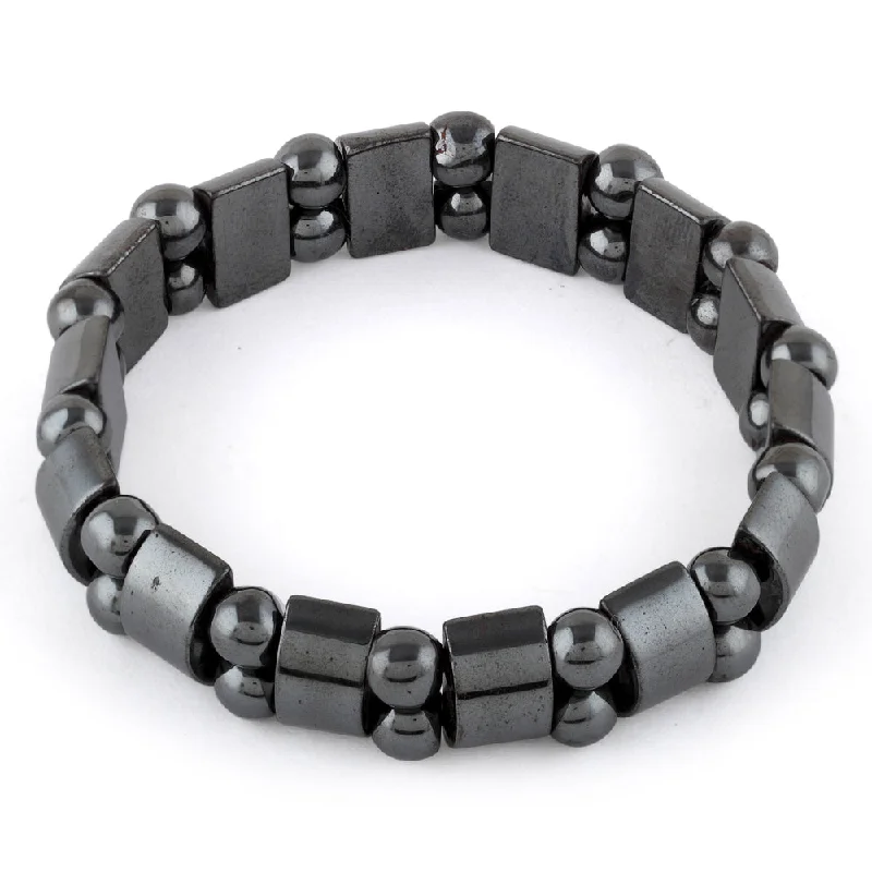 Hematite Tanker Gemstone Bracelet