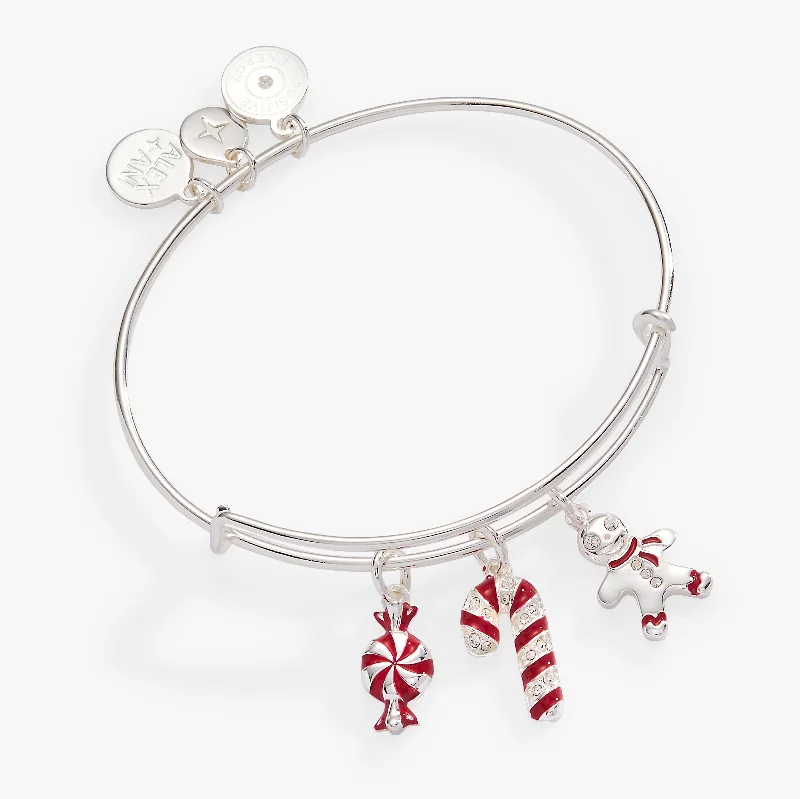 Holiday Candy Cane Charm Bangle