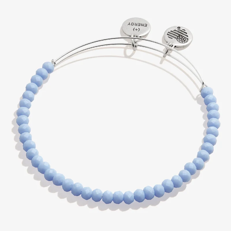 Matte Brilliance Beaded Bangle, Sky Blue