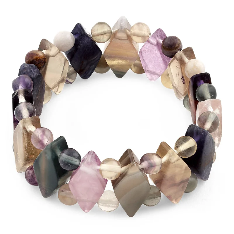 Princess Purple Fluorite Gem Stone Bracelet