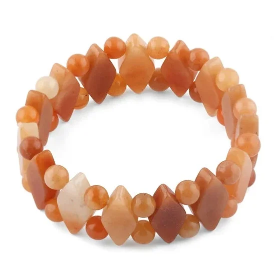 Princess Style Red Aventurine Gemstone Bracelet