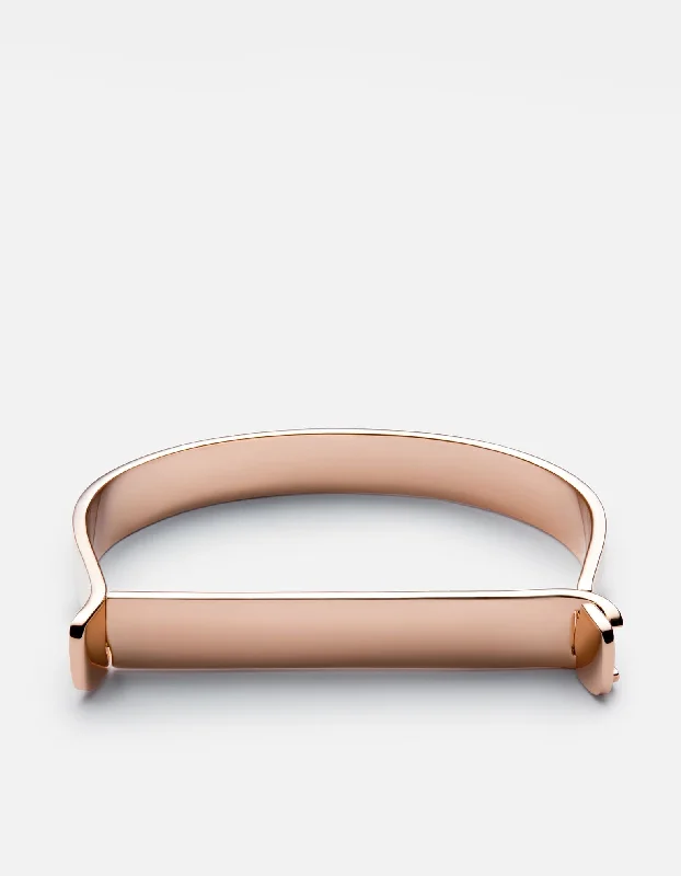 Thin Hudson Cuff, Rose Plated