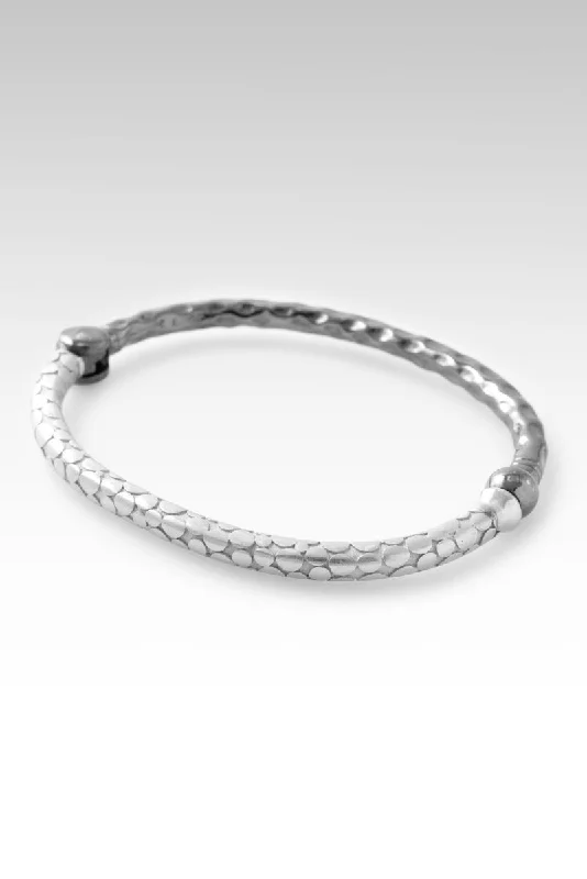 U R Valued Bangle™ in Rhodium & Black Rhodium Over Sterling Silver