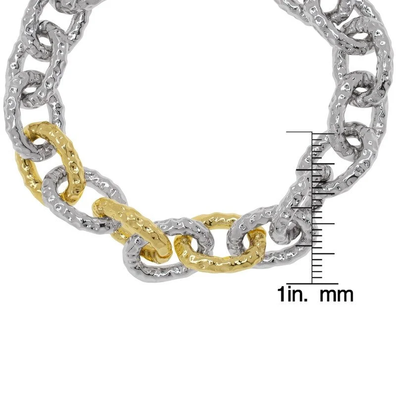 Victoria Townsend Two Tone Chain Textured Bracelet