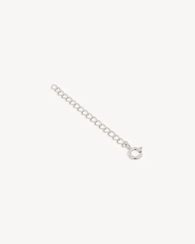 14k Solid White Gold Necklace Extender