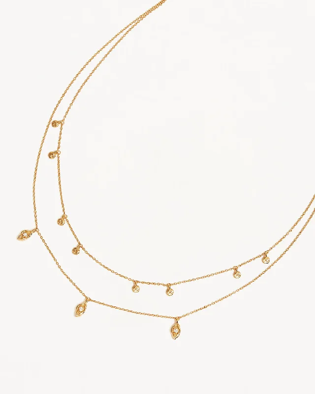 18k Gold Vermeil I am Protected Layered Choker