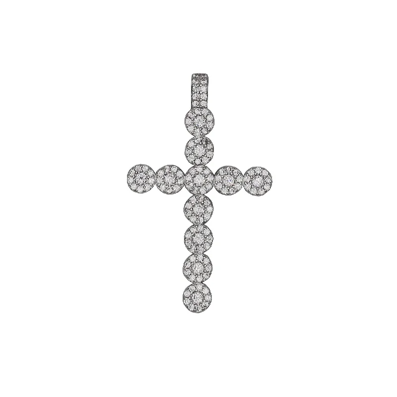 CROSS PENDANT - SILVER AND ZIRCONIA