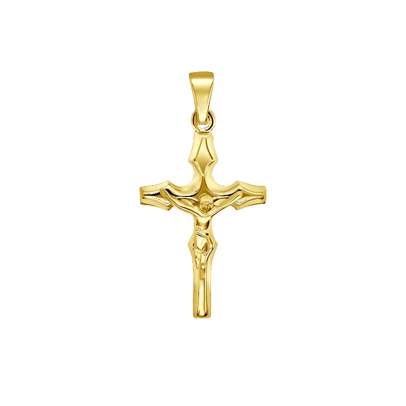 CRUCIFIX PENDANT - GOLDEN SILVER