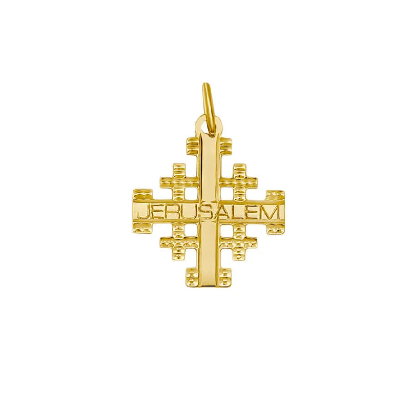 JERUSALEM CROSS PENDANT - GOLDEN SILVER