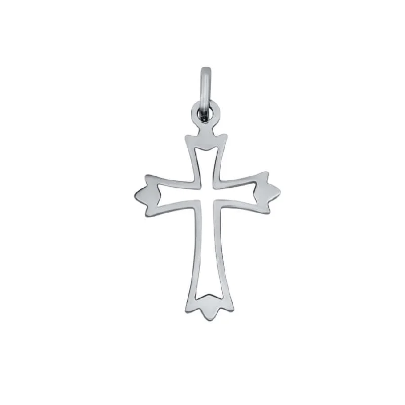 OPEN-WORK CROSS PENDANT - SILVER