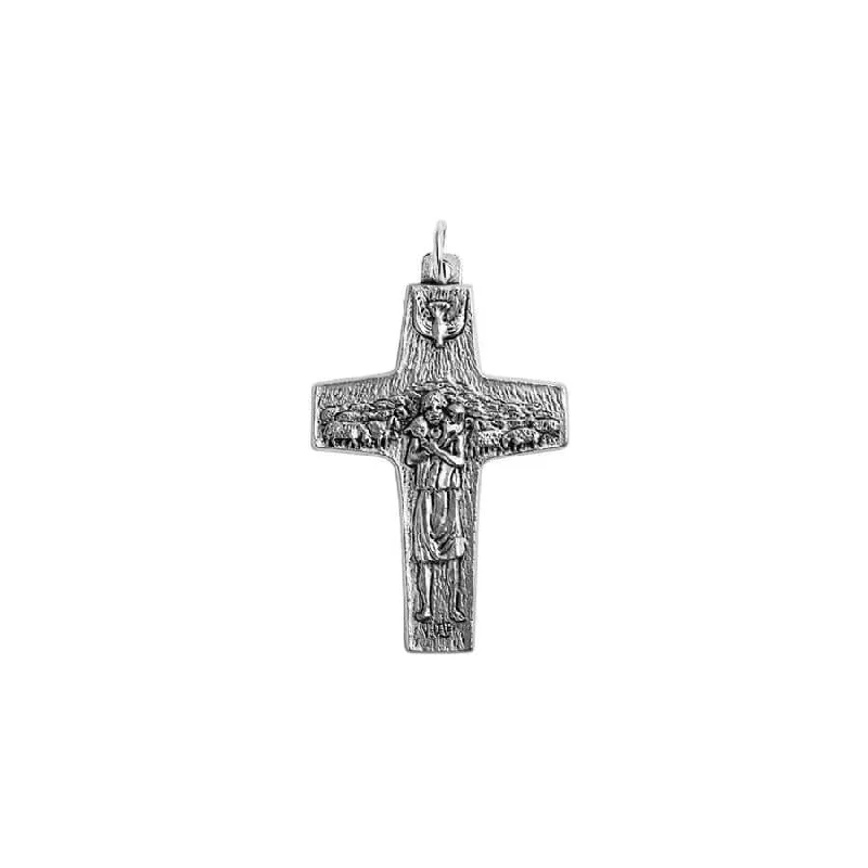 POPE FRANCIS - GOOD SHEPHERD CROSS - SILVER