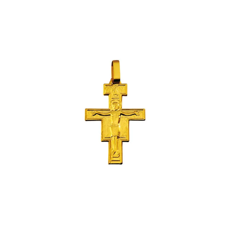 SAINT DAMIAN - CRUCIFIX PENDANT - GOLD