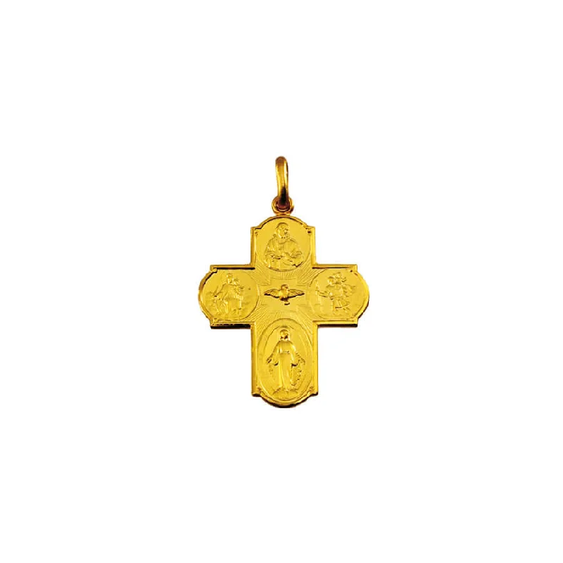 SCAPULAR - CROSS PENDANT - GOLD