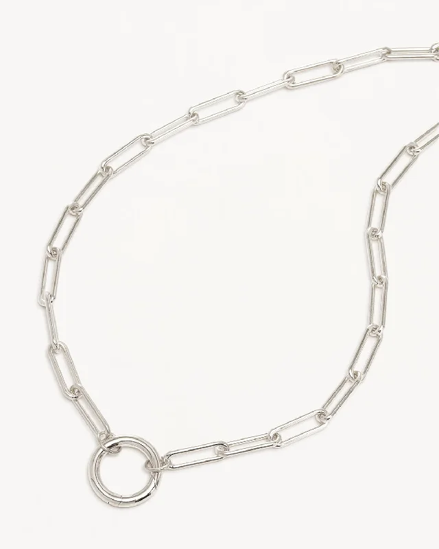 Sterling Silver 18" With Love Annex Link Necklace