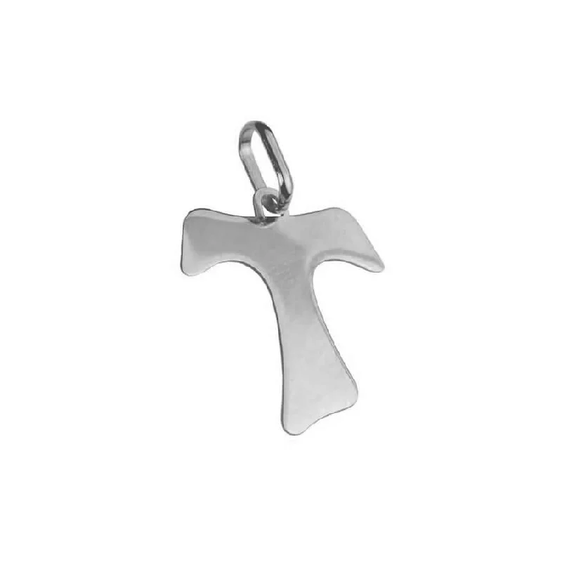 TAU - CROSS PENDANT - WHITE GOLD