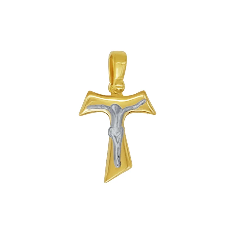 TAU CRUCIFIX - PENDANT - BICOLOR SILVER