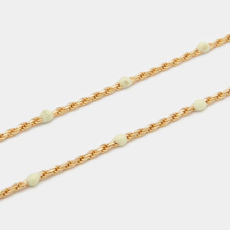 Cream White Condesa Necklace in Gold for Him