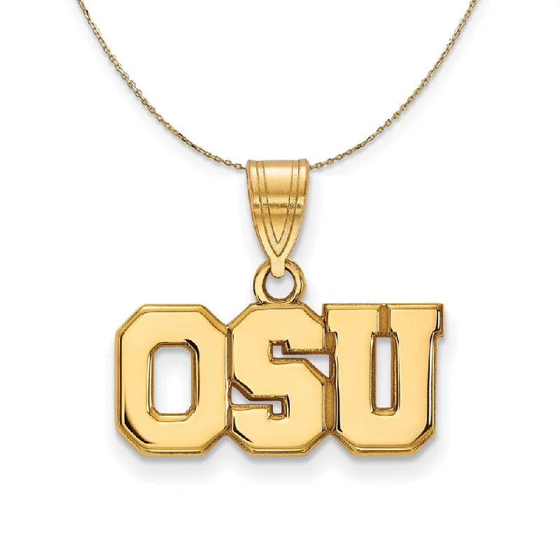 14k Yellow Gold Ohio State Medium Necklace