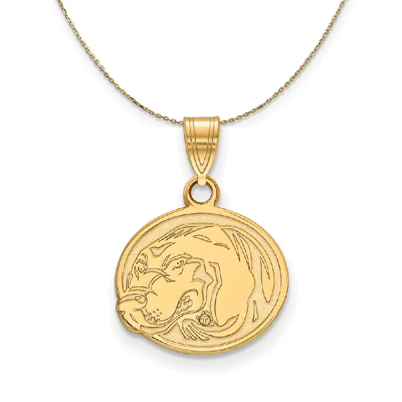 14k Yellow Gold U. of Tennessee Small Oval Disc Necklace