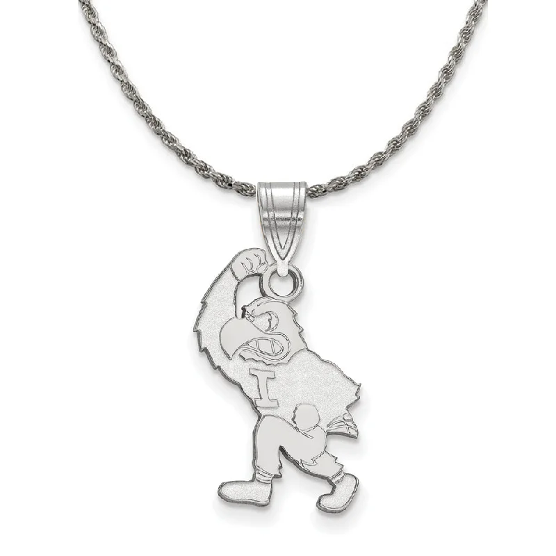 Sterling Silver U. of Iowa Large Pendant Necklace