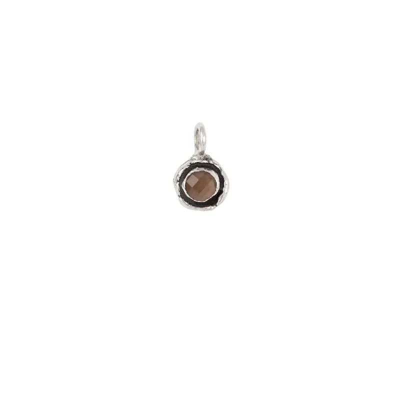 Smokey Quartz Faceted Stone Talisman Charm