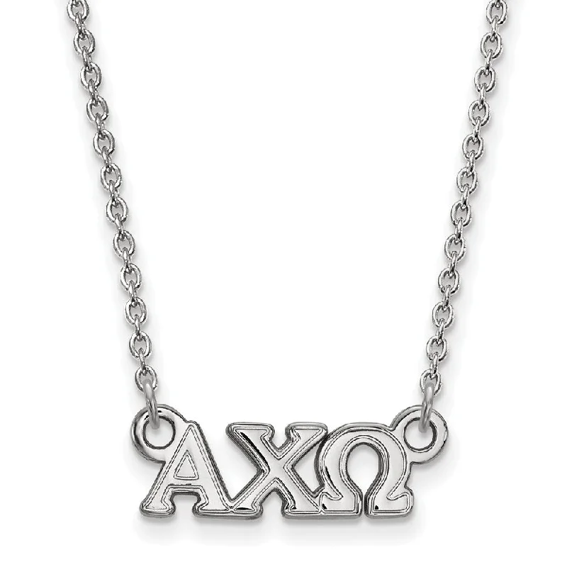 Sterling Silver Alpha Chi Omega XS (Tiny) Necklace