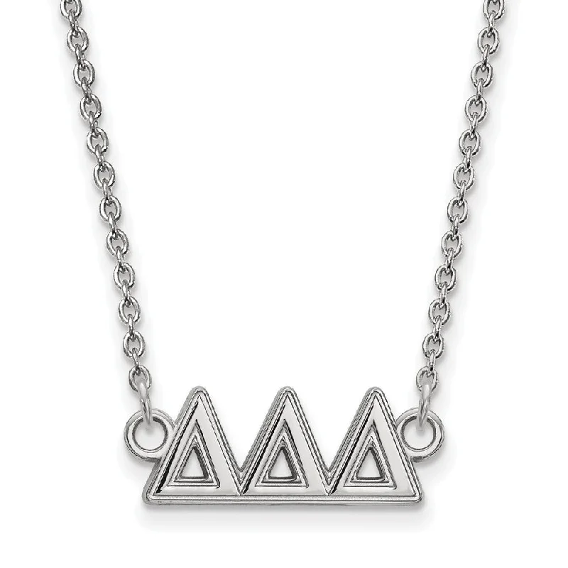 Sterling Silver Delta Delta Delta Medium Necklace