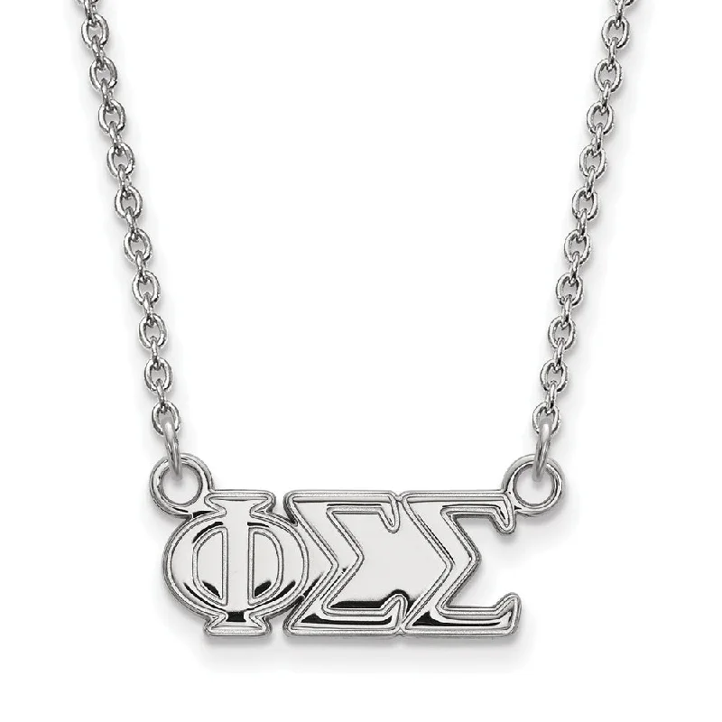 Sterling Silver Phi Sigma Sigma Medium Necklace