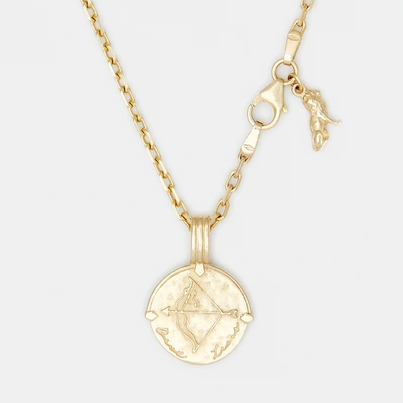 Zodiac Necklace in Solid Gold for Him