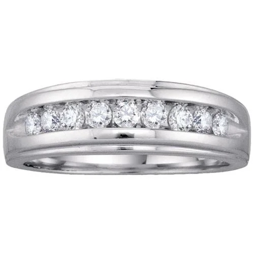 1/4 CTW Diamond Wedding Ring in 14KT White Gold