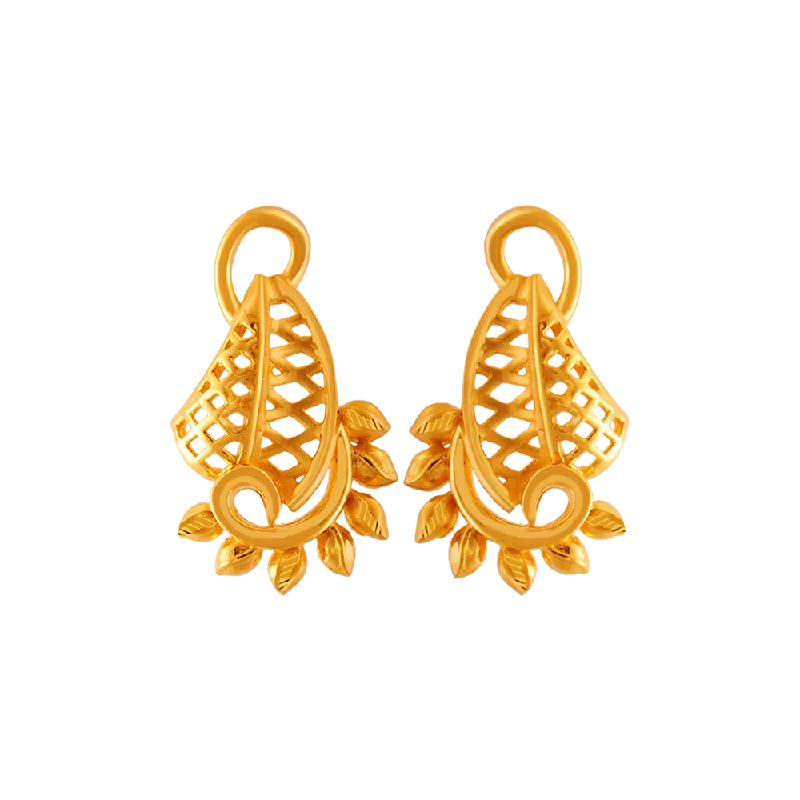 22KT Yellow Gold Clip-on Earrings For Women