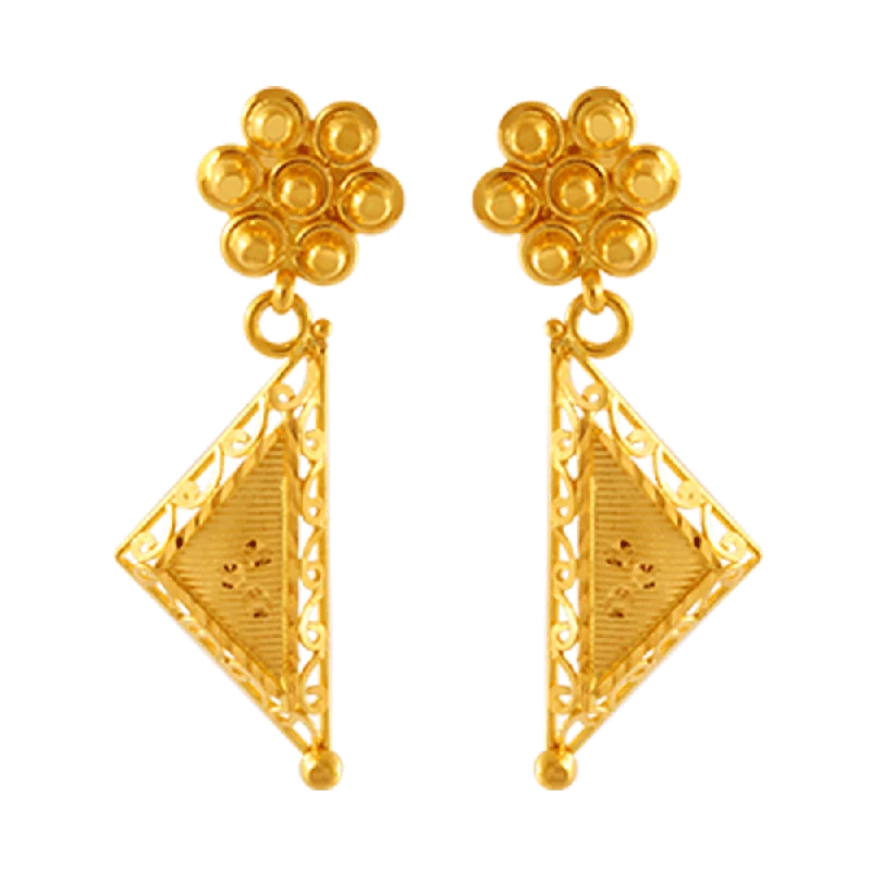 22KT Yellow Gold Jhumki Earrings For Women